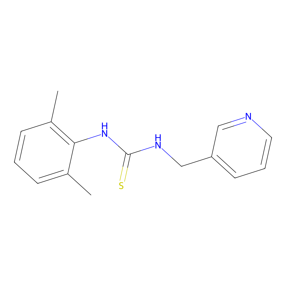 1-(2,6-Dimethylphenyl)-3-(pyridin-3-ylmethyl)thiourea molecular structure, CAS 675105-21-2