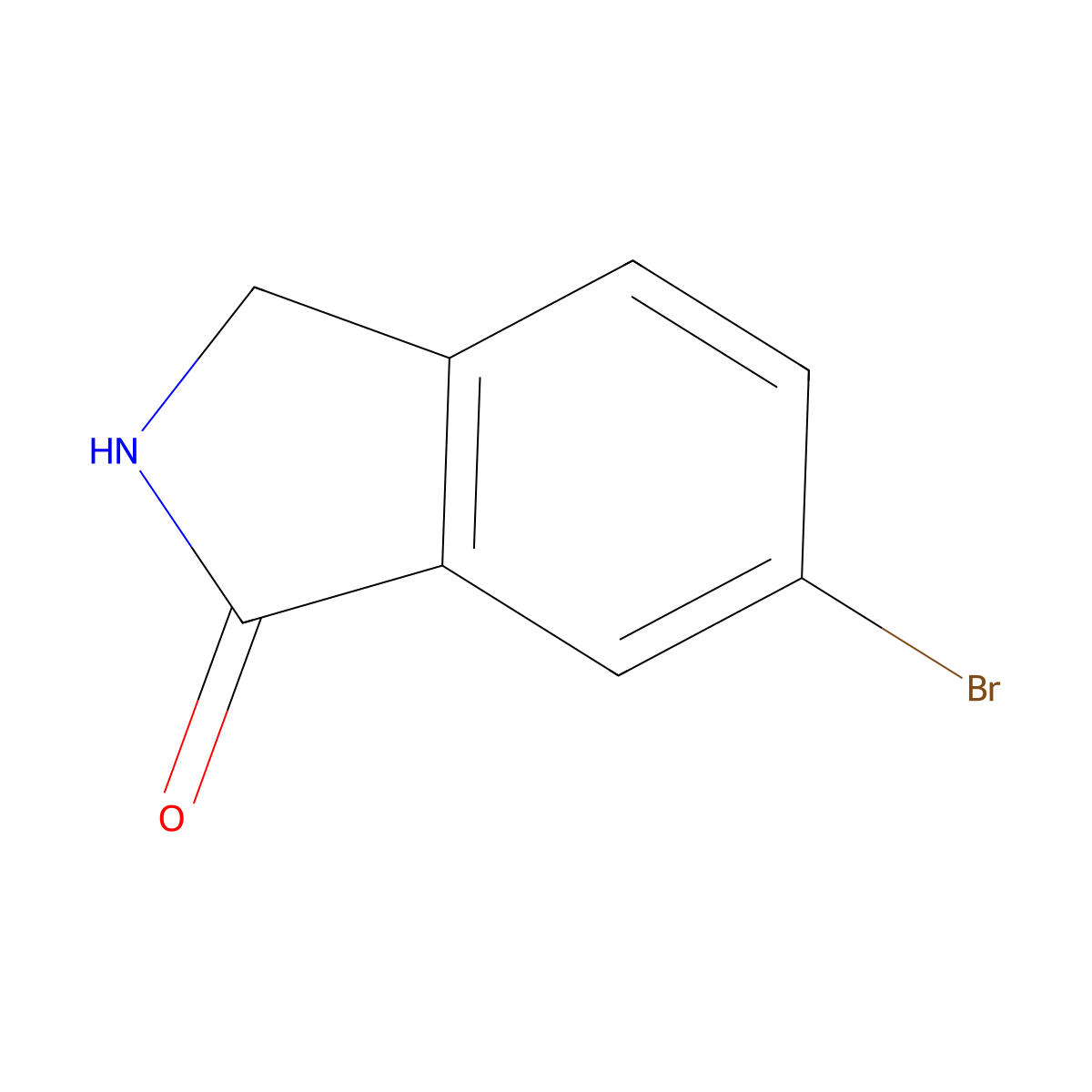 6-Bromo-2,3-dihydro-1H-isoindol-1-one molecular structure, CAS 675109-26-9