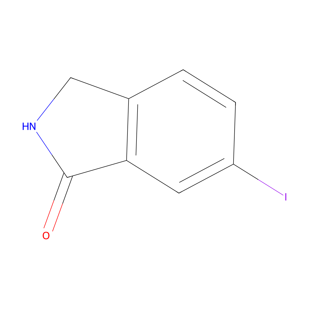 6-Iodo-2,3-dihydro-1H-isoindol-1-one molecular structure, CAS 675109-30-5