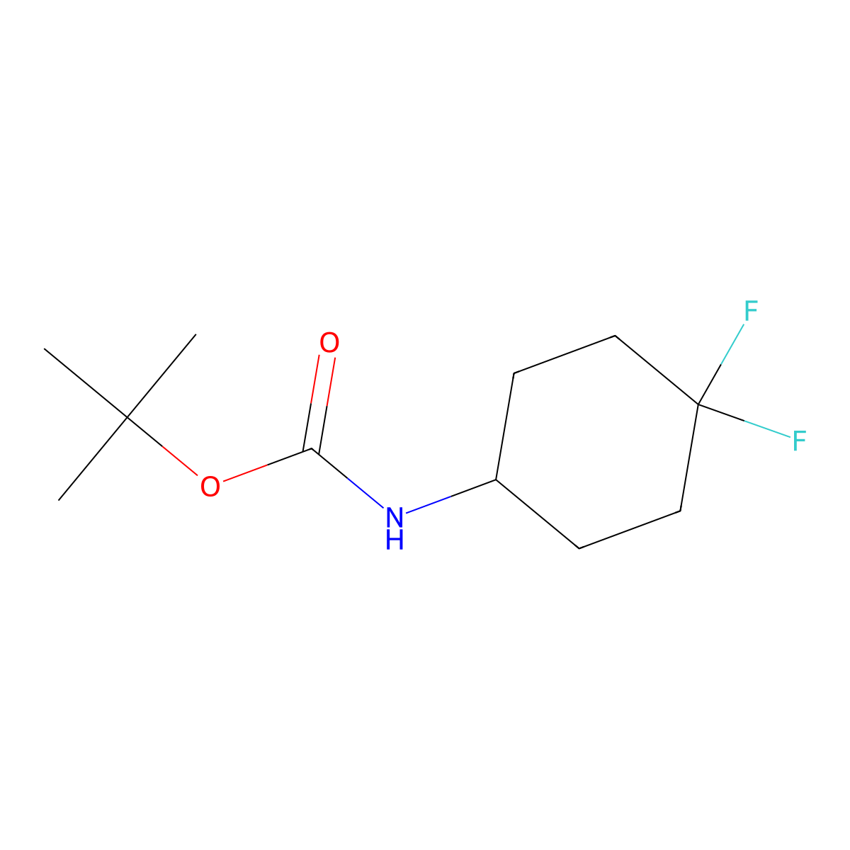 tert-Butyl 4,4-difluorocyclohexylcarbamate molecular structure, CAS 675112-67-1