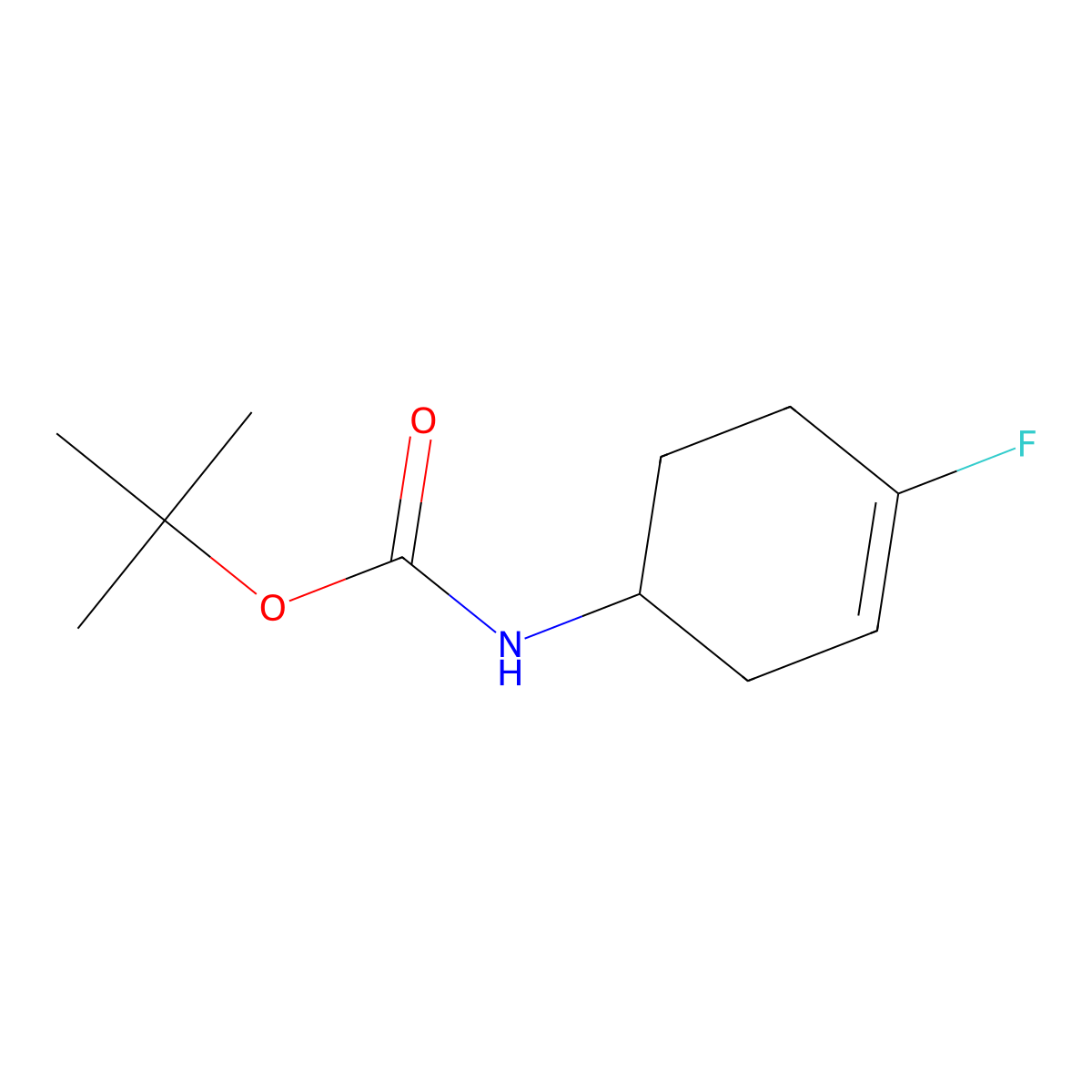 tert-Butyl (4-fluorocyclohex-3-en-1-yl)carbamate molecular structure, CAS 675112-69-3