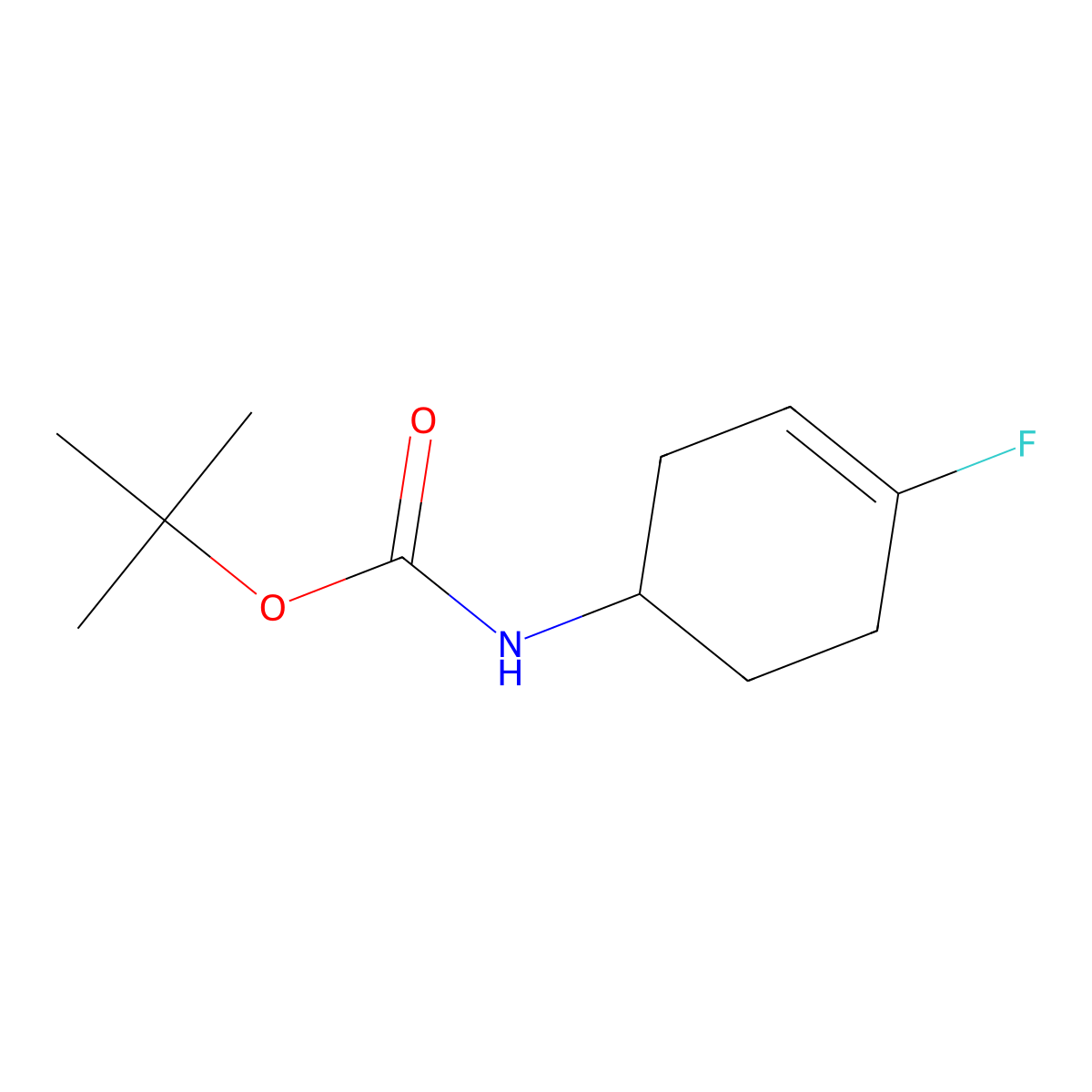 tert-Butyl (4-fluorocyclohex-3-en-1-yl)carbamate molecular structure, CAS 675112-69-3
