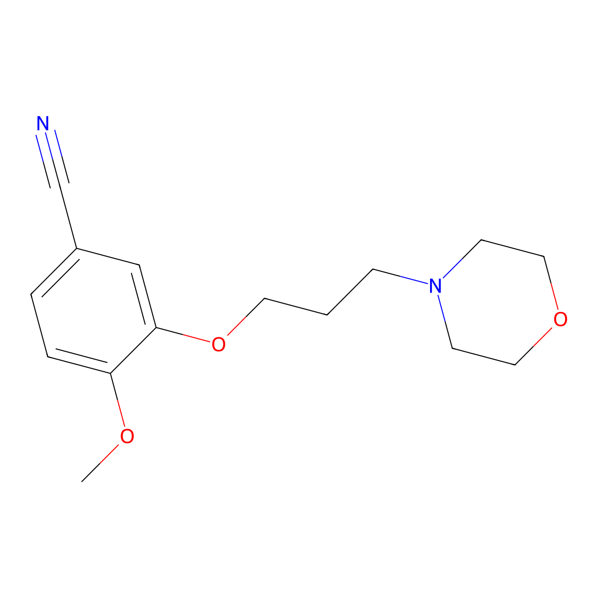 4-Methoxy-3-(3-morpholinopropoxy)benzonitrile molecular structure, CAS 675126-28-0