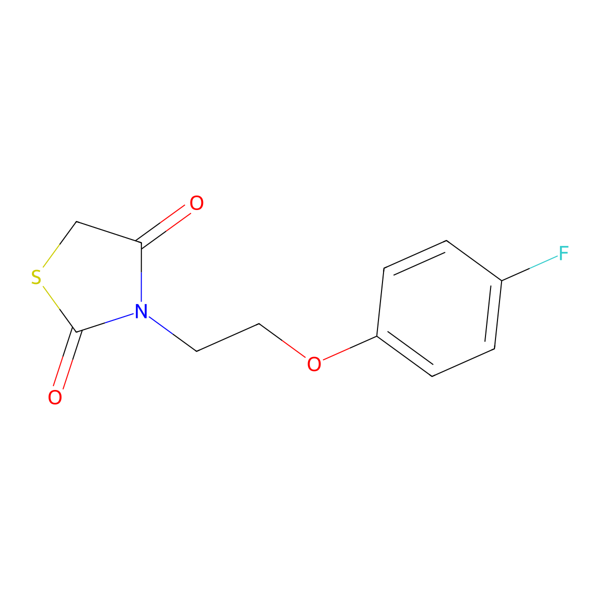 3-[2-(4-Fluorophenoxy)ethyl]-1,3-thiazolidine-2,4-dione molecular structure, CAS 675132-23-7