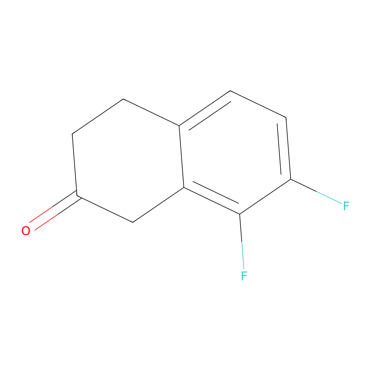 7,8-Difluoro-3,4-dihydronaphthalen-2(1H)-one molecular structure, CAS 675132-40-8