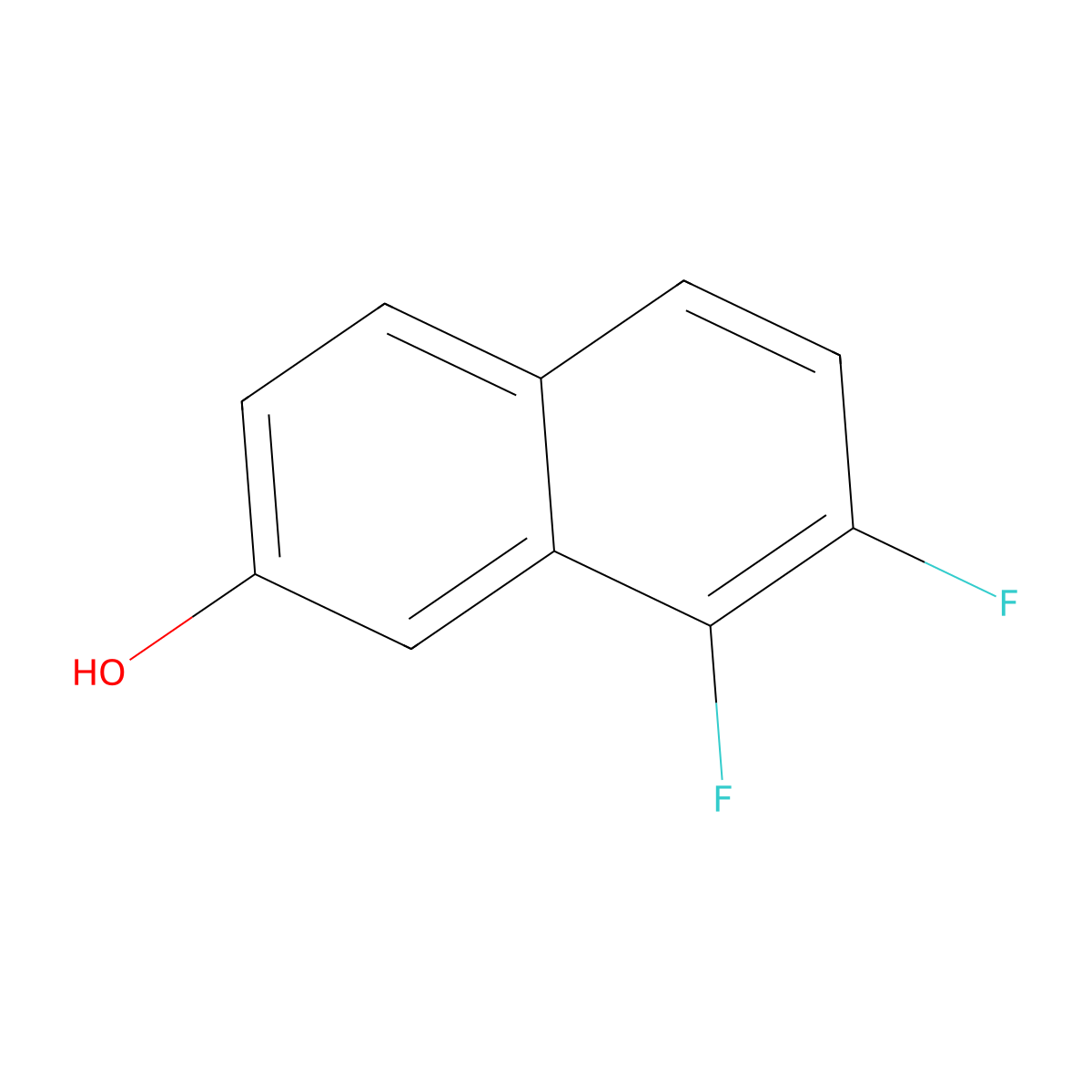 7,8-Difluoronaphthalen-2-ol molecular structure, CAS 675132-42-0