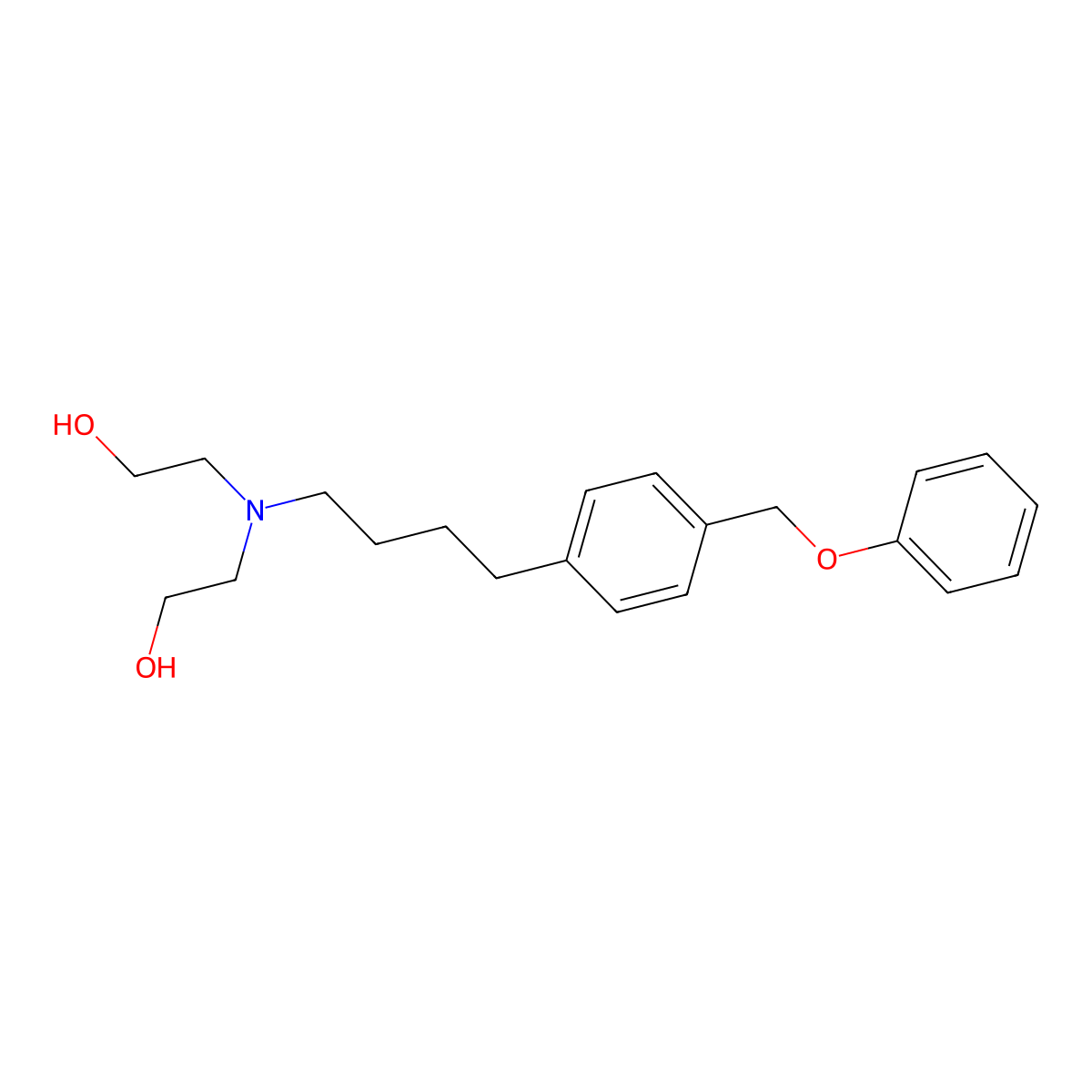 2,2'-(4-(4-Phenoxymethylphenyl)butylimino)diethanol molecular structure, CAS 675132-92-0