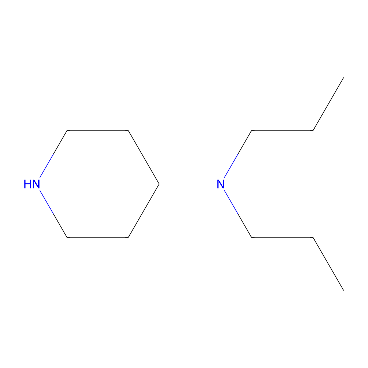 N,N-dipropylpiperidin-4-amine molecular structure, CAS 675136-96-6