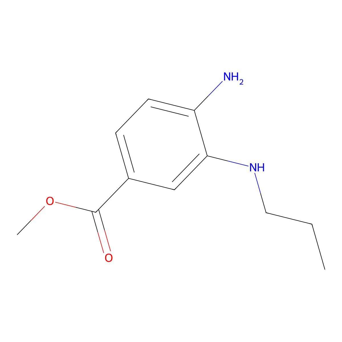 Methyl 4-amino-3-(propylamino)benzoate molecular structure, CAS 675138-83-7