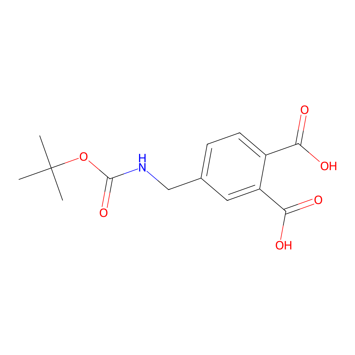 4-[(Boc-amino)methyl]-phthalic acid molecular structure, CAS 675139-09-0