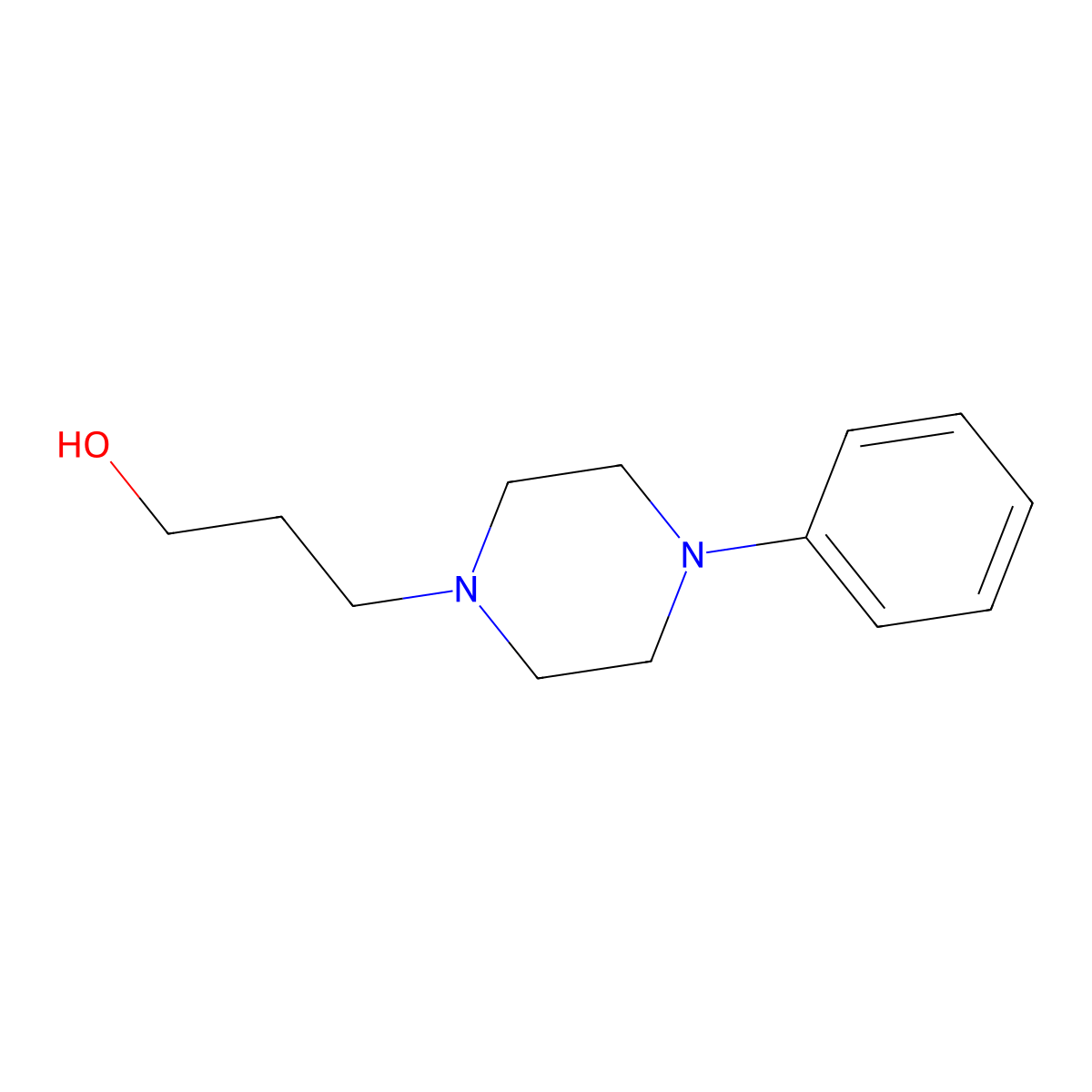 3-(4-Phenylpiperazin-1-yl)propan-1-ol molecular structure, CAS 67514-07-2