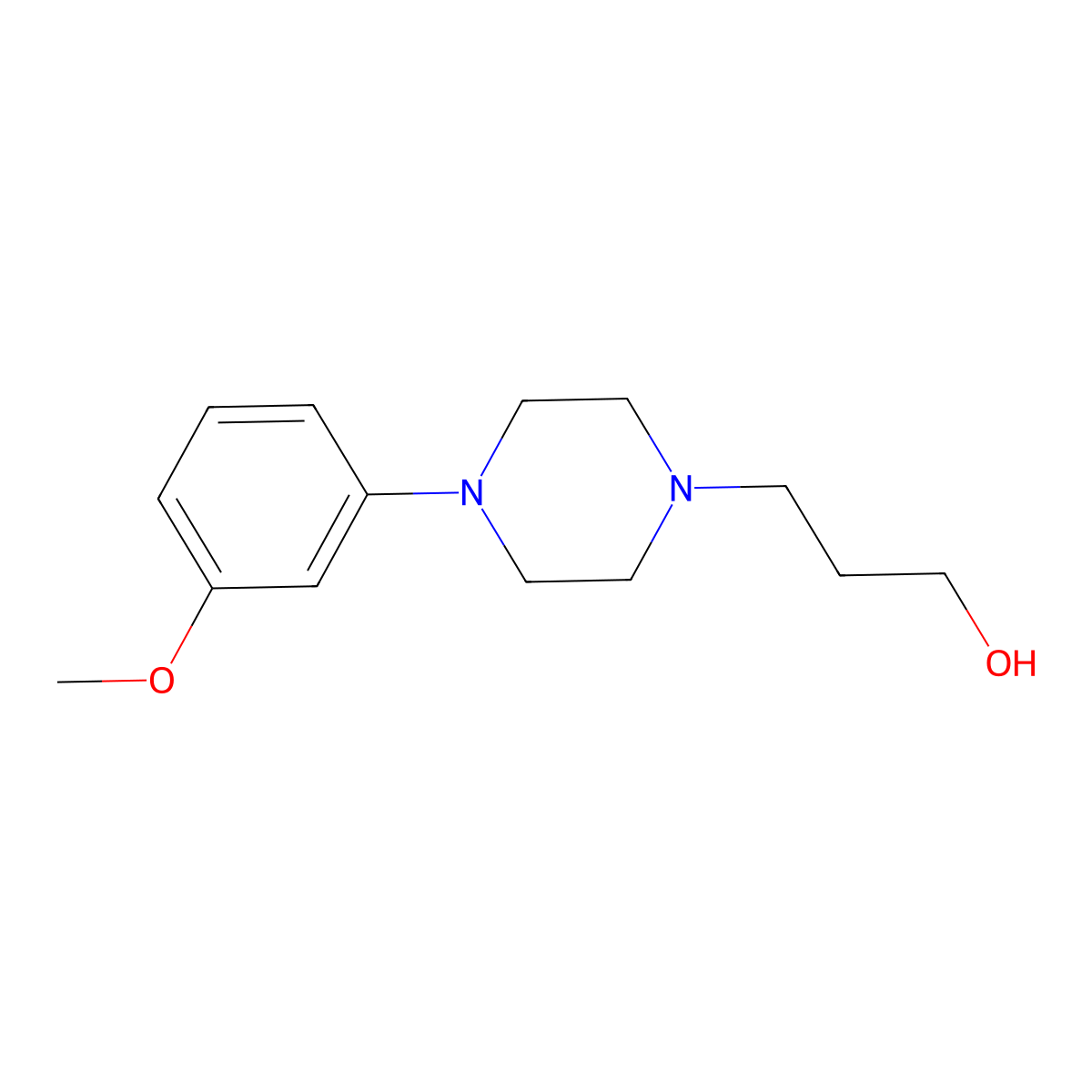3-(4-(3-Methoxyphenyl)piperazin-1-yl)propan-1-ol molecular structure, CAS 67514-08-3