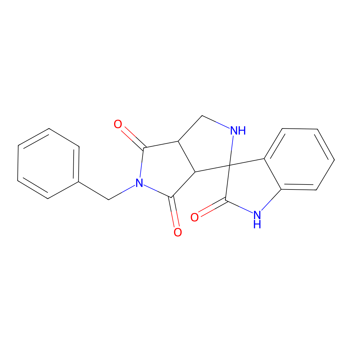5'-benzyl-3',3a'-dihydro-2'H-spiro[indoline-3,1'-pyrrolo[3,4-c]pyrrole]-2,4',6'(5'H,6a'H)-trione molecular structure, CAS 675140-03-1