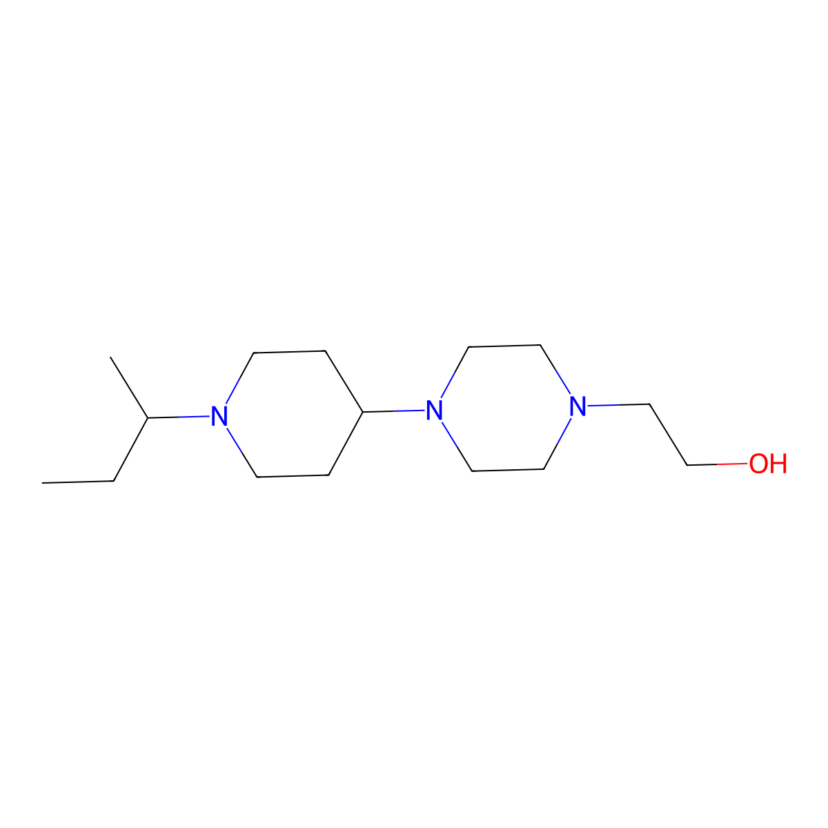 2-{4-[1-(Butan-2-yl)piperidin-4-yl]piperazin-1-yl}ethanol molecular structure, CAS 675141-70-5