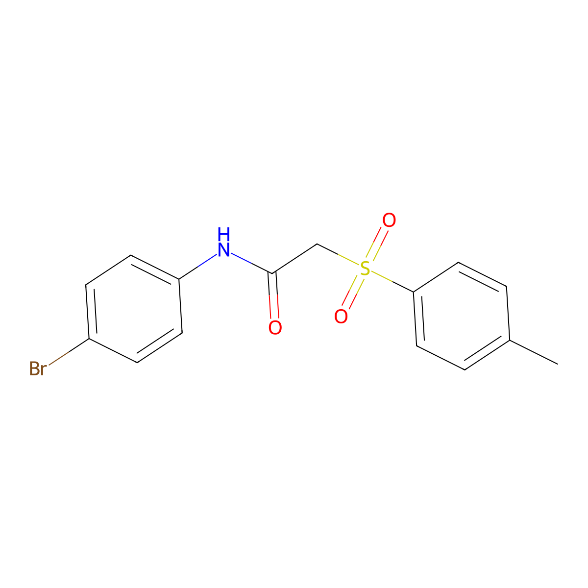 N-(4-bromophenyl)-2-(4-methylphenyl)sulfonylacetamide molecular structure, CAS 675141-77-2