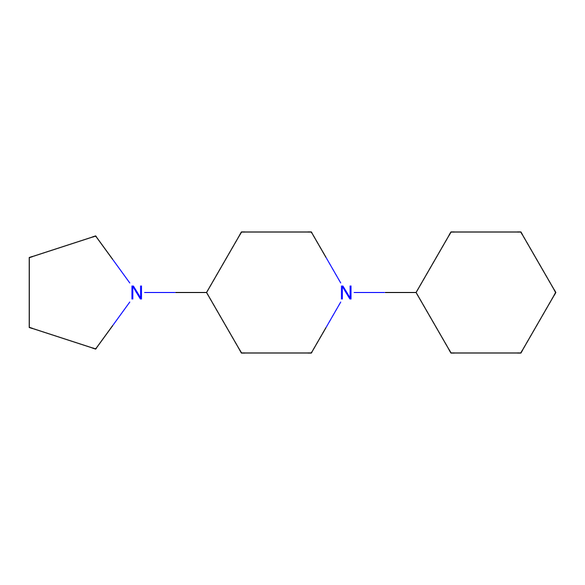 1-Cyclohexyl-4-pyrrolidin-1-ylpiperidine molecular structure, CAS 675142-29-7
