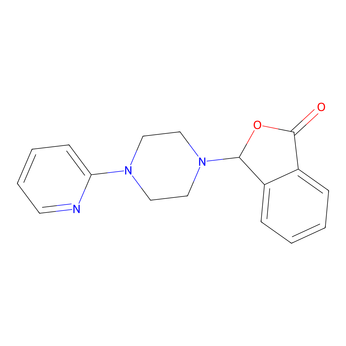 3-[4-(pyridin-2-yl)piperazin-1-yl]-2-benzofuran-1(3H)-one molecular structure, CAS 675143-23-4