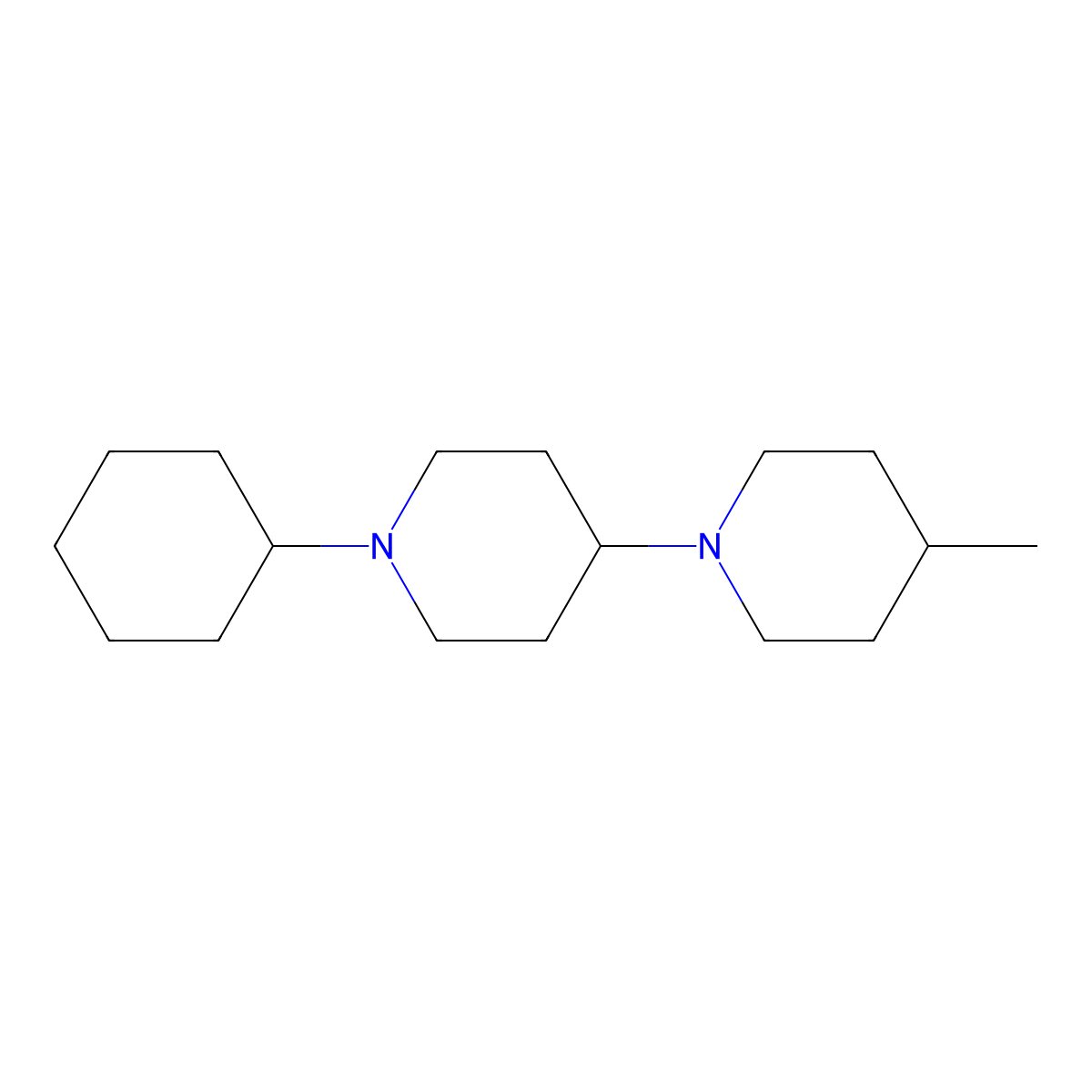 1-Cyclohexyl-4-(4-methylpiperidin-1-yl)piperidine molecular structure, CAS 675143-29-0