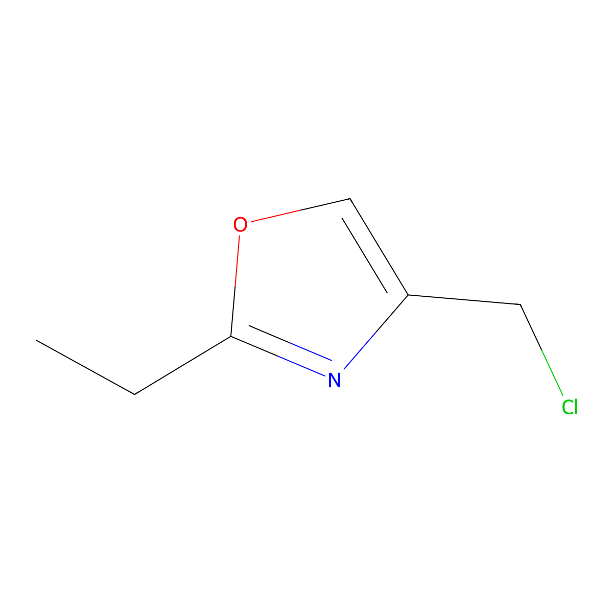 4-(Chloromethyl)-2-ethyl-1,3-oxazole molecular structure, CAS 675148-77-3