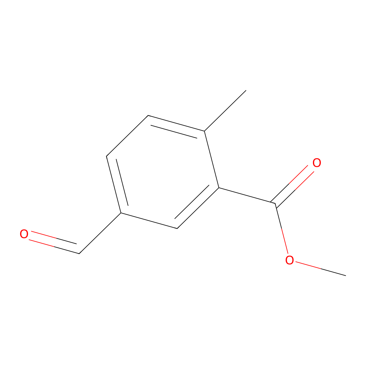 Methyl 5-formyl-2-methylbenzoate molecular structure, CAS 675148-96-6