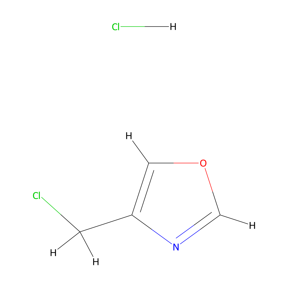4-(Chloromethyl)oxazole hydrochloride molecular structure, CAS 675149-75-4