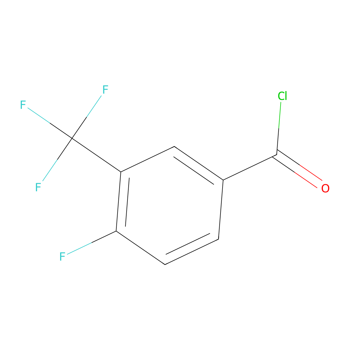 4-Fluoro-3-(trifluoromethyl)benzoyl Chloride molecular structure, CAS 67515-56-4