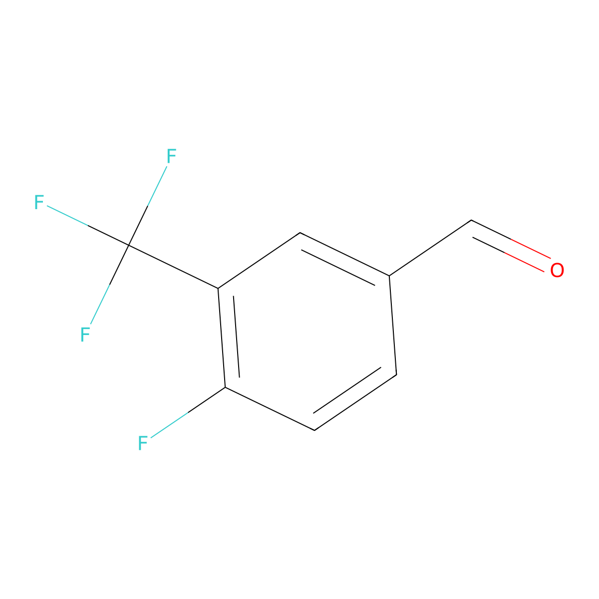 4-Fluoro-3-(trifluoromethyl)benzaldehyde molecular structure, CAS 67515-60-0