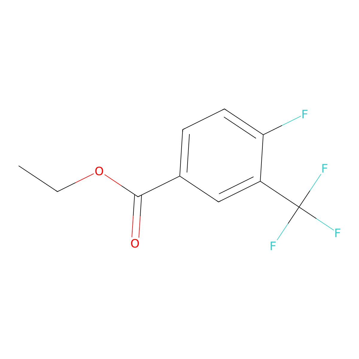 Ethyl 4-fluoro-3-(trifluoromethyl)benzoate molecular structure, CAS 67515-63-3