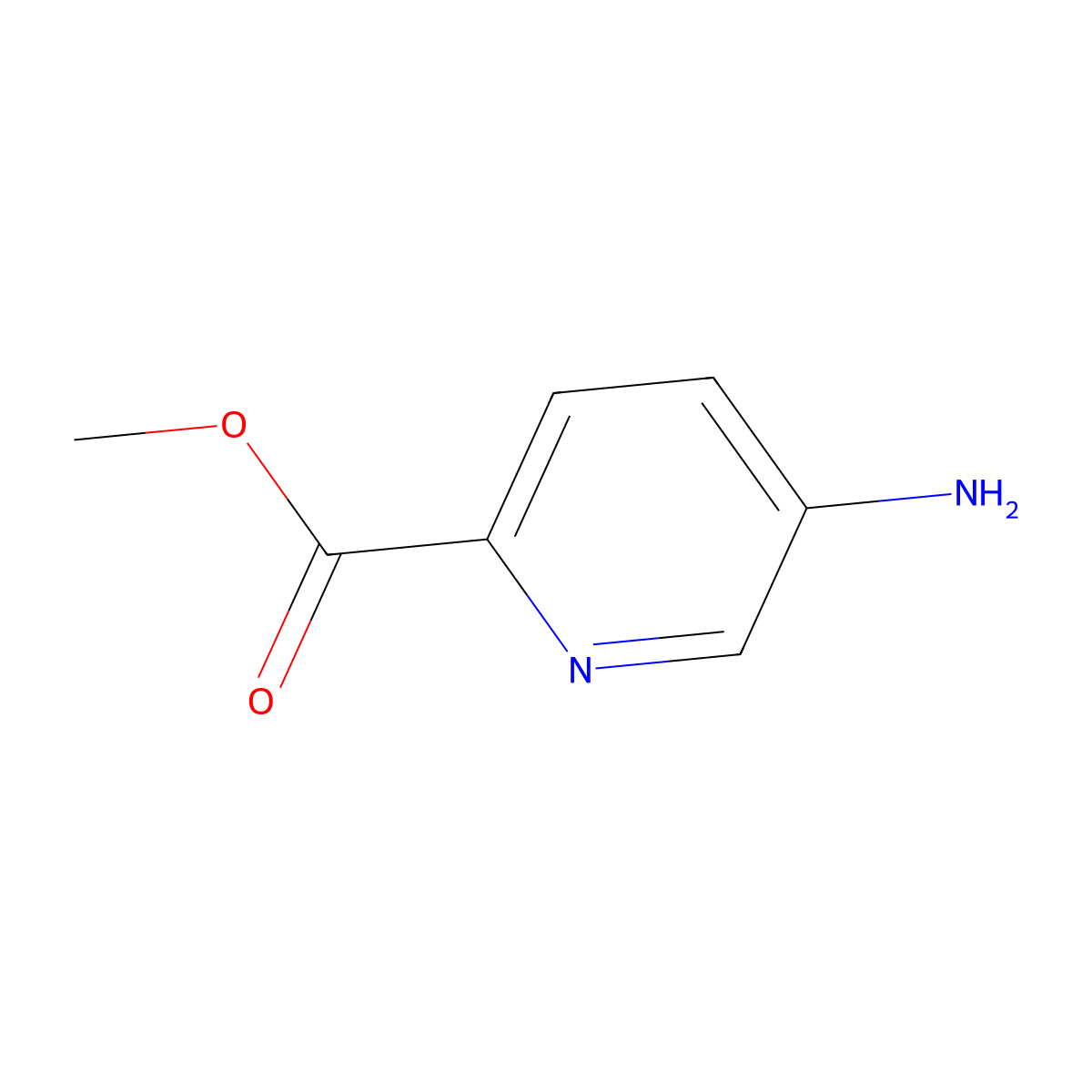 Methyl 5-aminopyridine-2-carboxylate molecular structure, CAS 67515-76-8