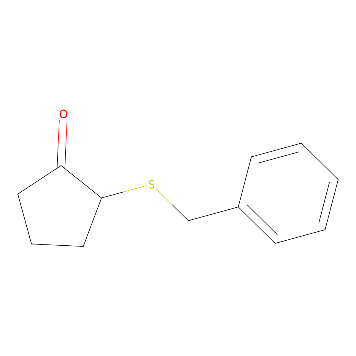 2-(Benzylsulfanyl)cyclopentan-1-one molecular structure, CAS 675185-00-9