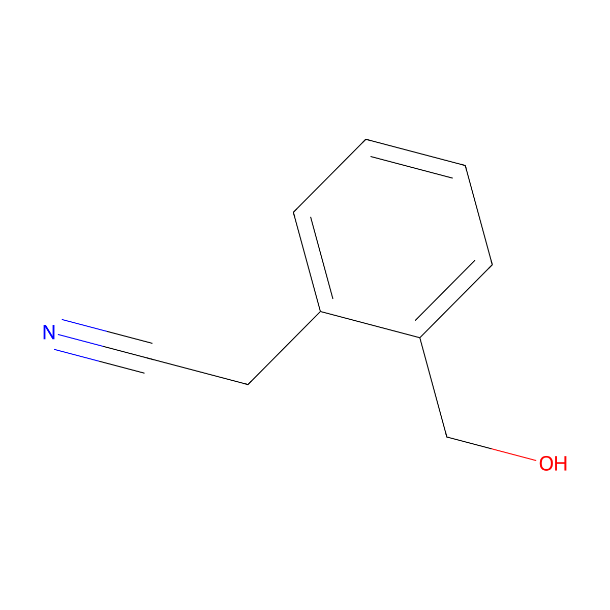 (2-Hydroxymethylphenyl)acetonitrile molecular structure, CAS 67519-22-6