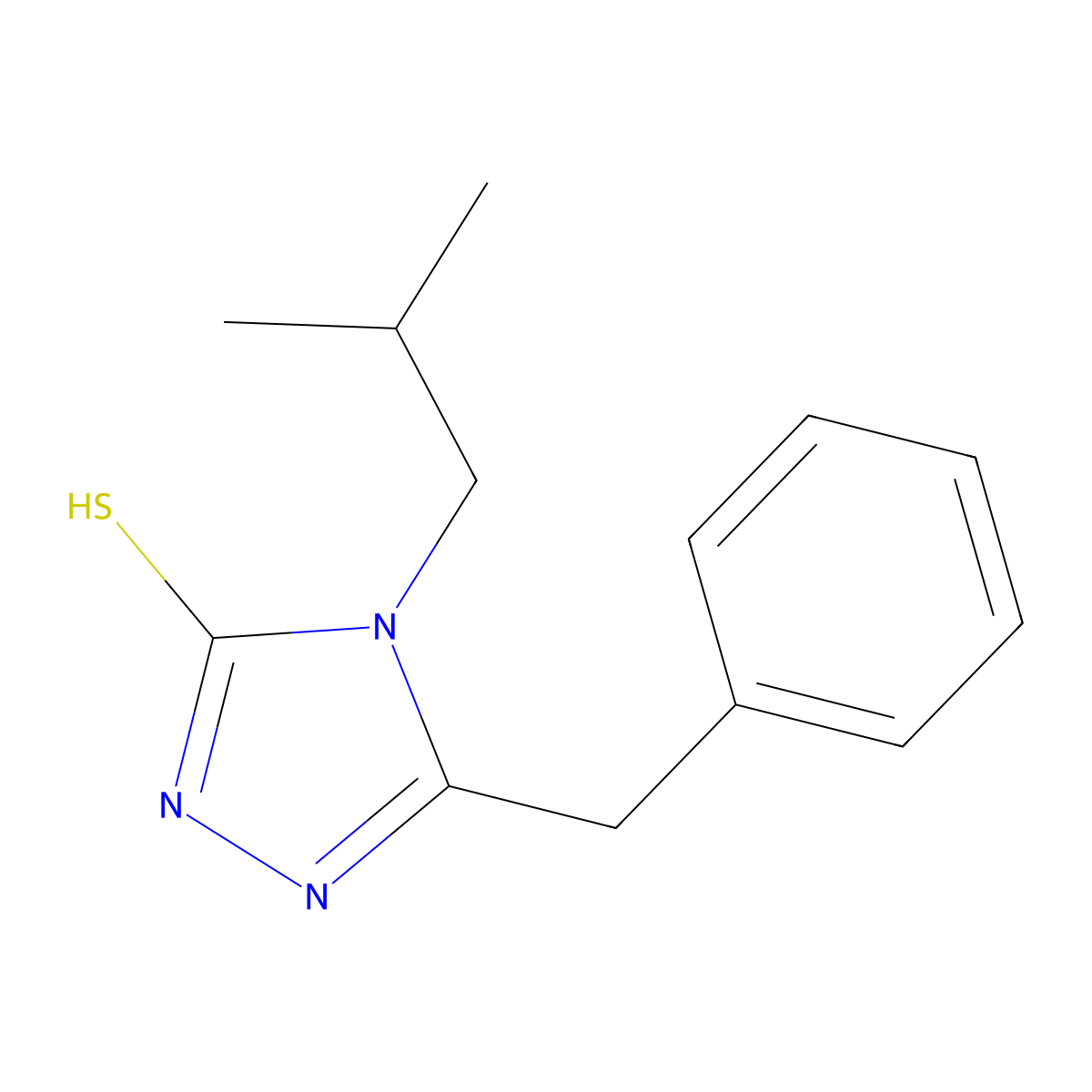 5-Benzyl-4-isobutyl-4H-[1,2,4]triazole-3-thiol molecular structure, CAS 675193-55-2