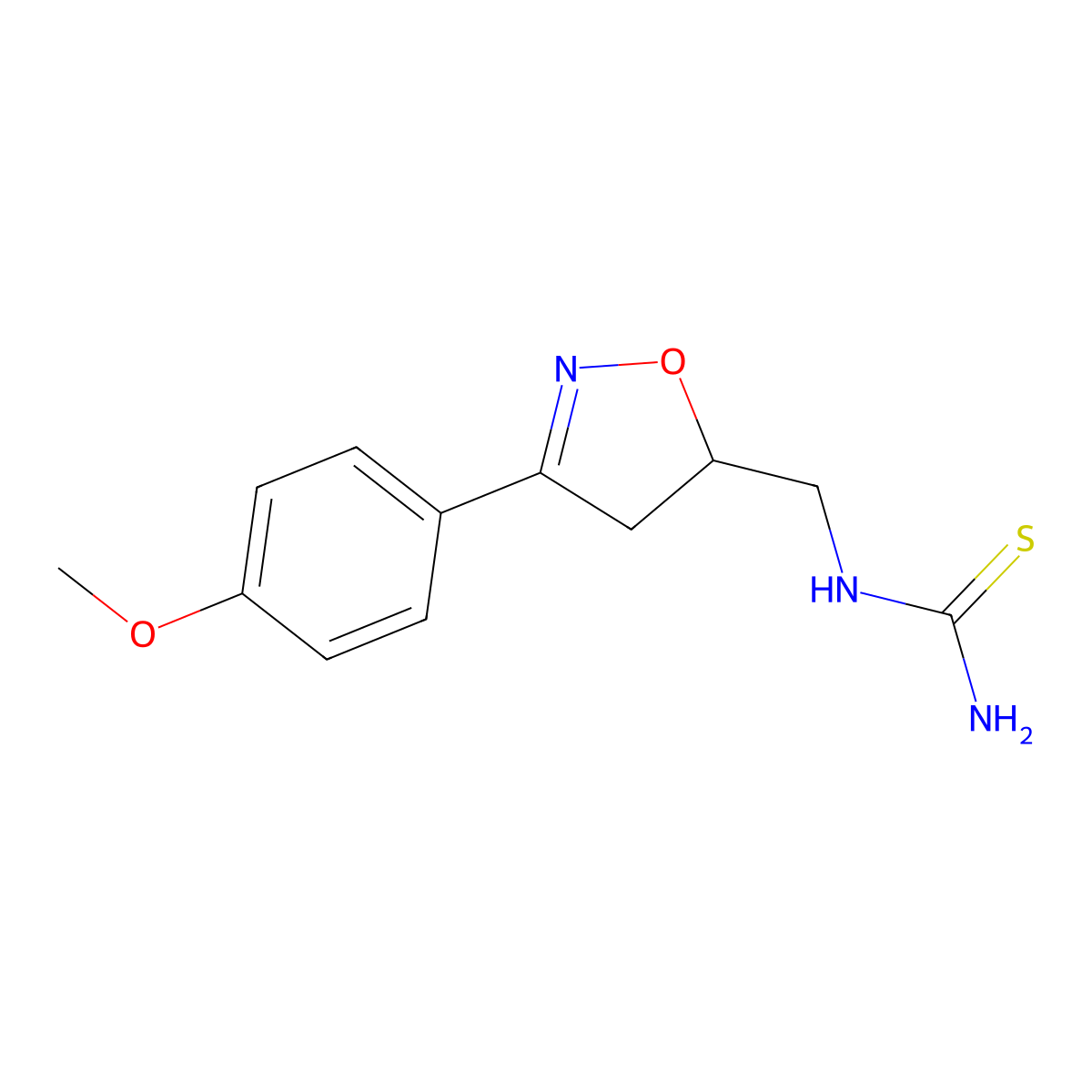 [3-(4-Methoxyphenyl)-4,5-dihydro-1,2-oxazol-5-yl]methylthiourea molecular structure, CAS 675197-82-7