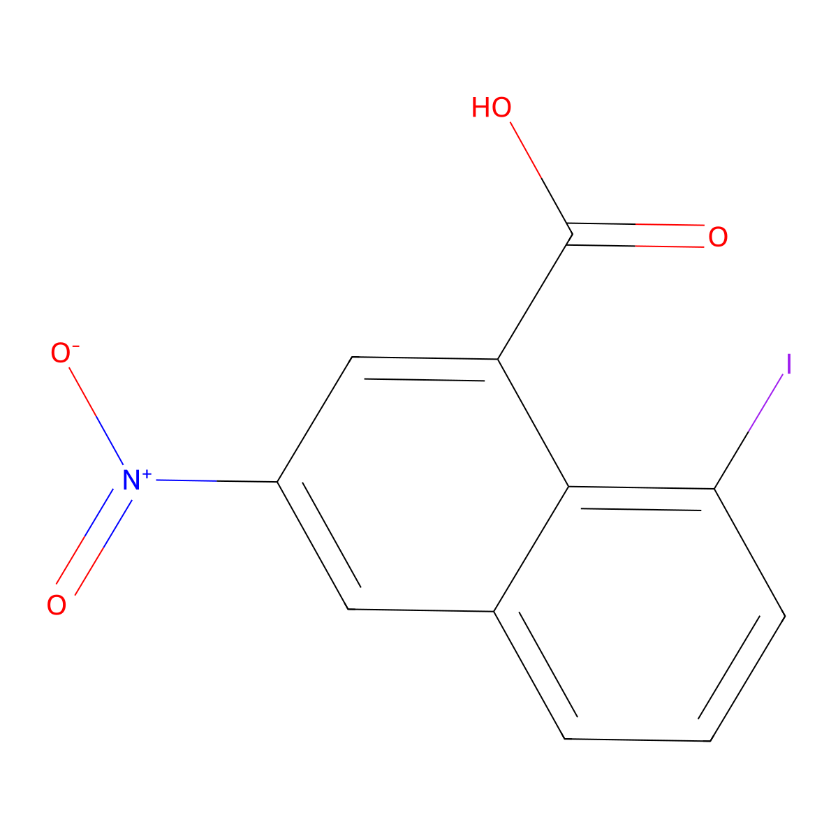 8-Iodo-3-nitro-1-naphthoic acid molecular structure, CAS 67522-37-6
