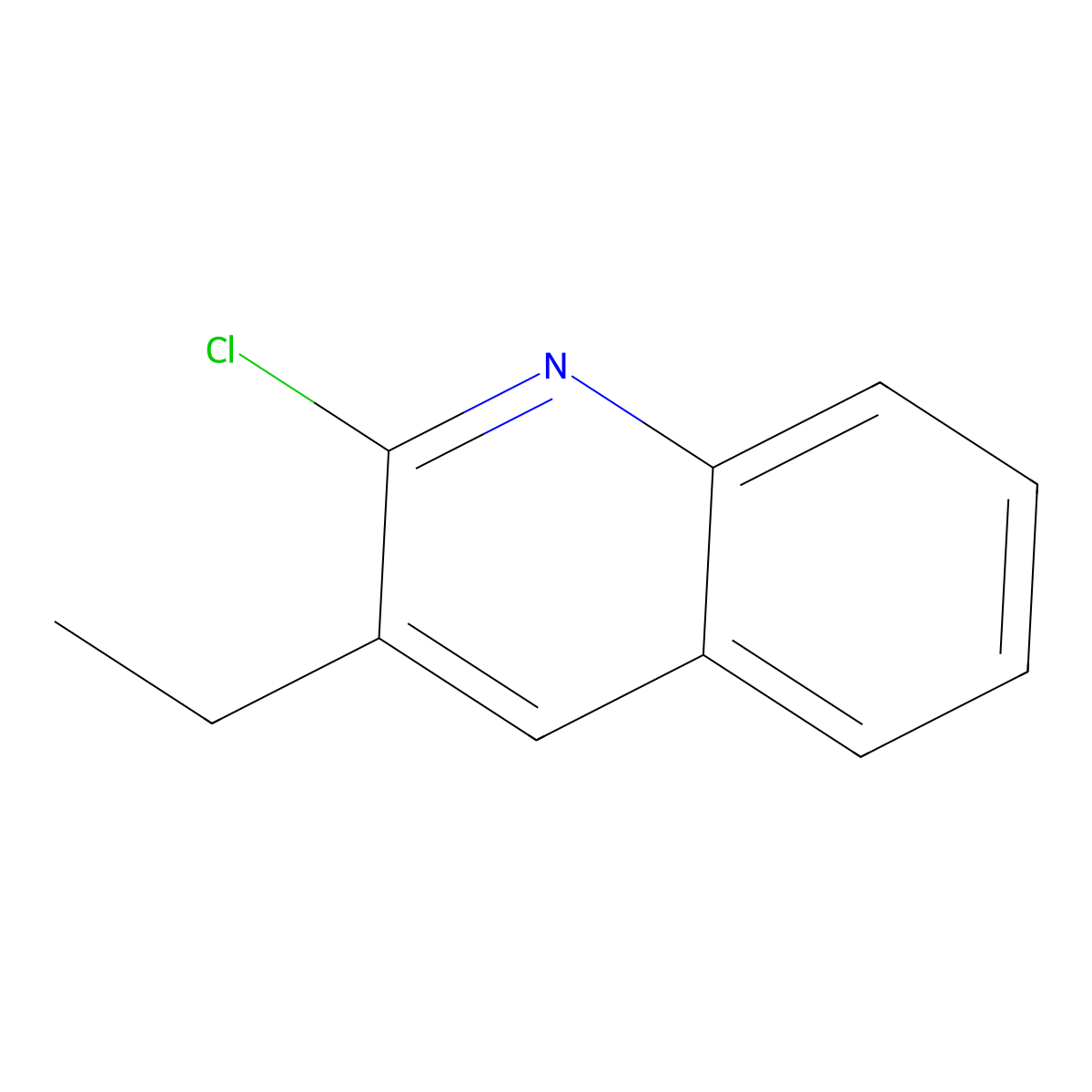 2-Chloro-3-ethylquinoline molecular structure, CAS 67525-28-4