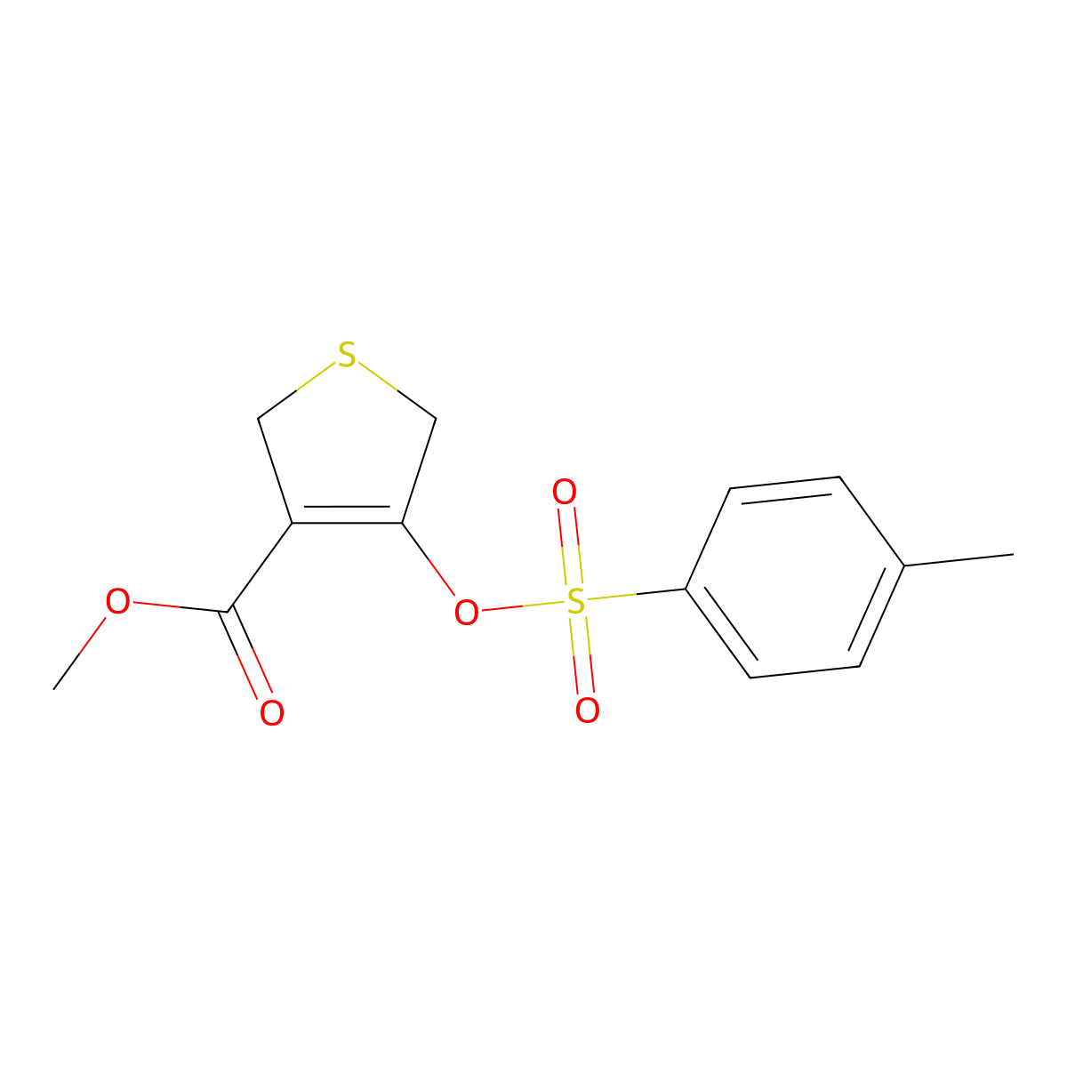 Methyl 2,5-dihydro-4-[[(4-methylphenyl)sulfonyl]oxy]-3-thiophenecarboxylate molecular structure, CAS 67525-75-1