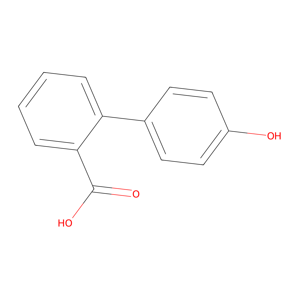 2-(4-hydroxyphenyl)benzoic Acid molecular structure, CAS 67526-82-3