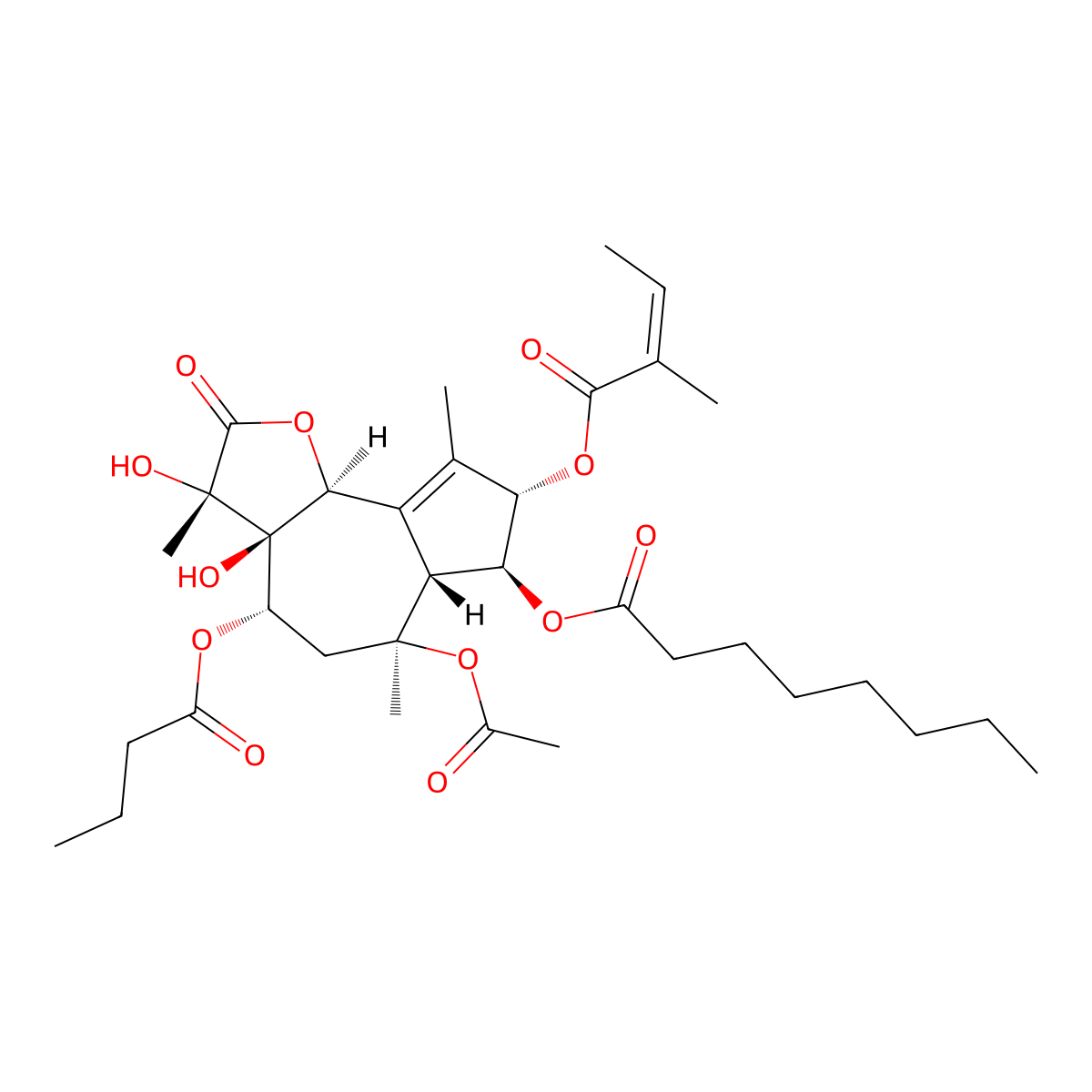 Thapsigargin molecular structure, CAS 67526-95-8