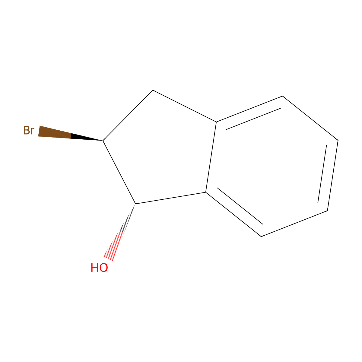 (1S,2S)-2-Bromo-2,3-dihydro-1H-inden-1-ol molecular structure, CAS 67528-24-9