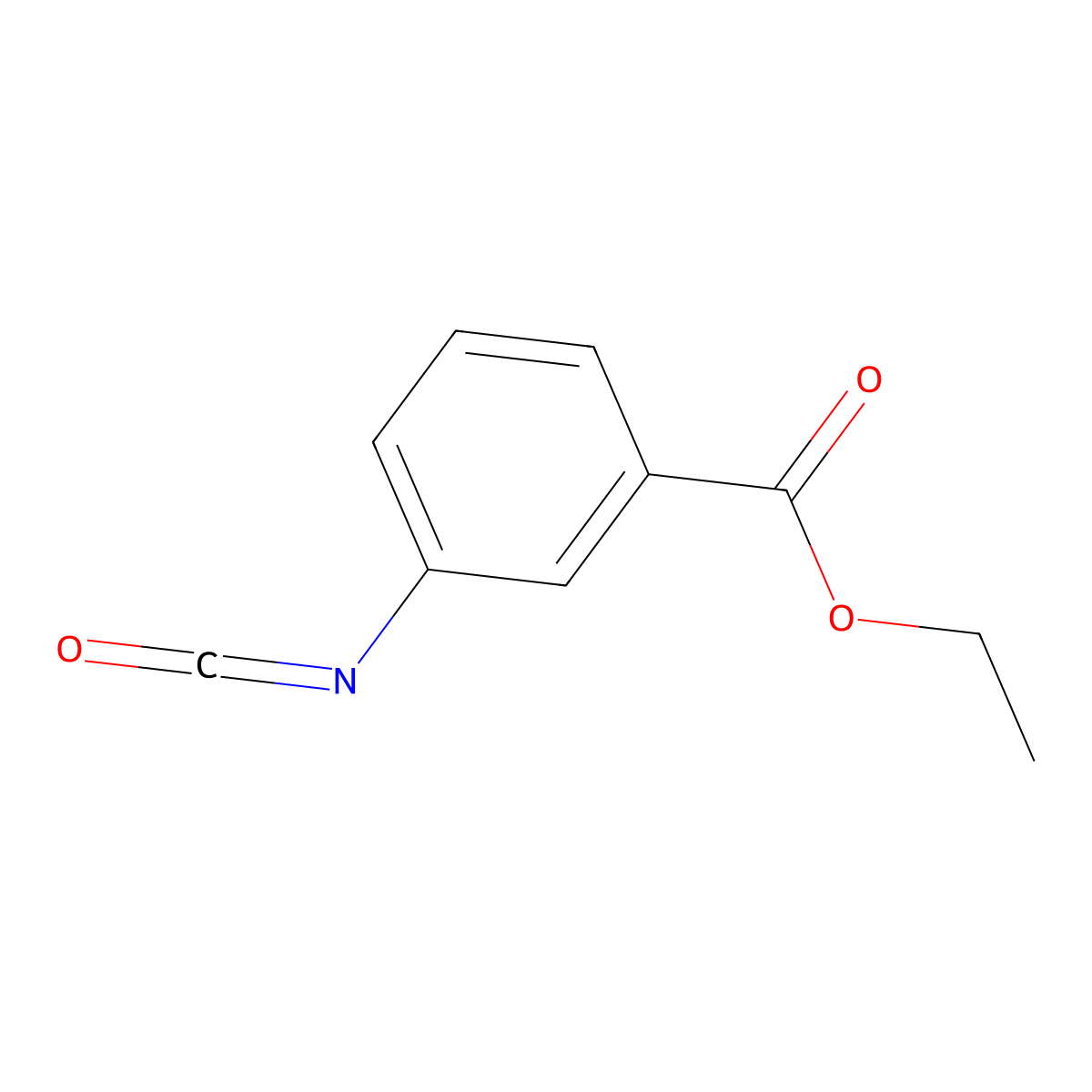 Ethyl 3-isocyanatobenzoate molecular structure, CAS 67531-68-4