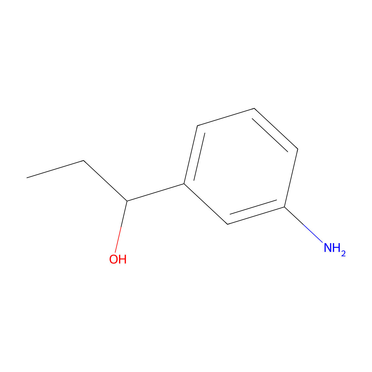 1-(3-Aminophenyl)-1-propanol molecular structure, CAS 67531-69-5