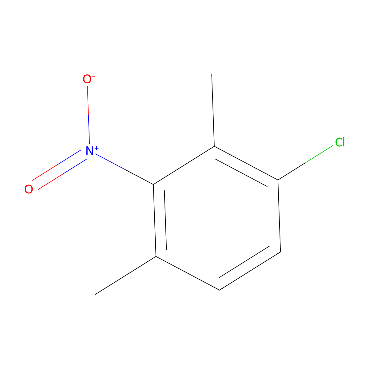 1-Chloro-2,4-dimethyl-3-nitrobenzene molecular structure, CAS 67531-70-8