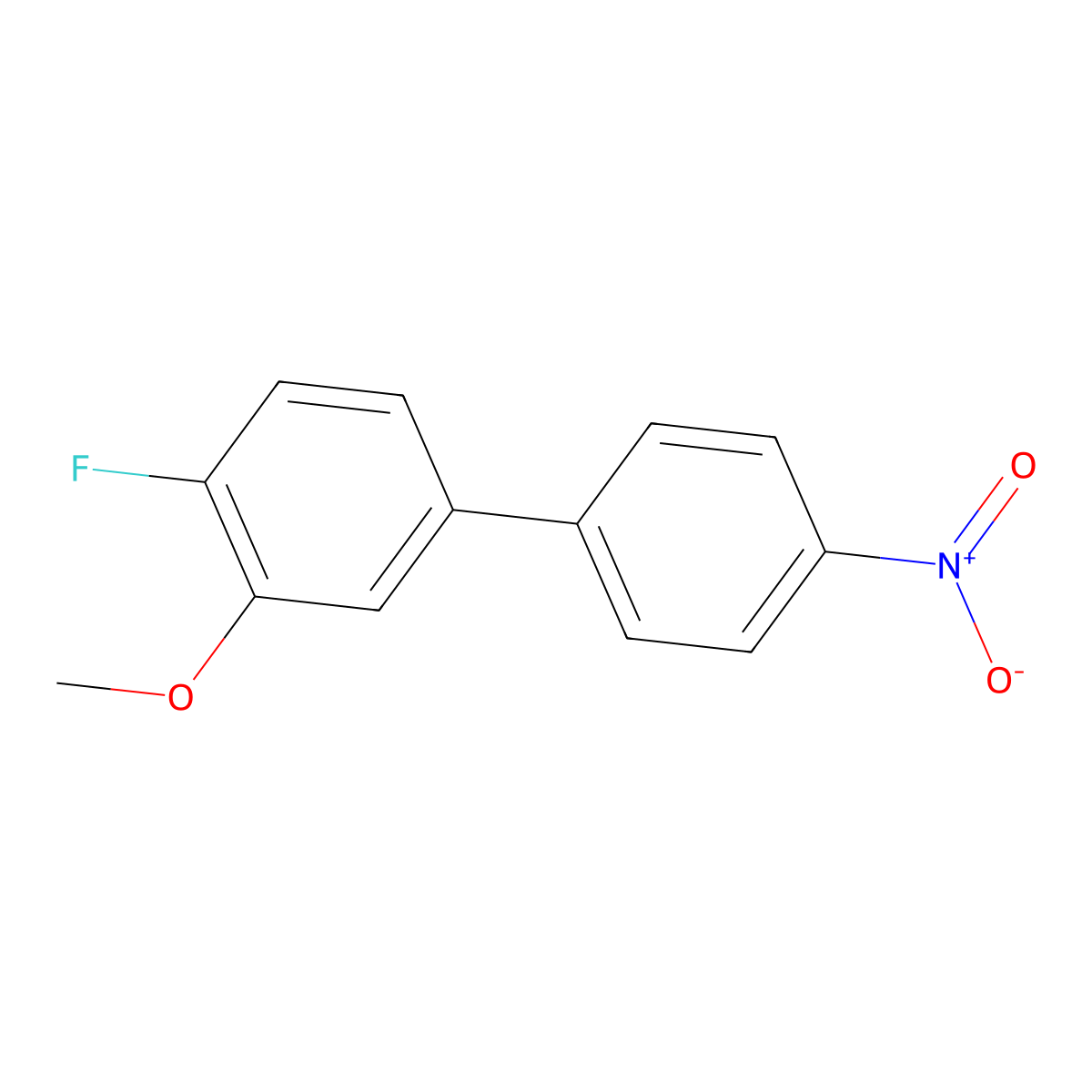 1-Fluoro-2-methoxy-4-(4-nitrophenyl)benzene molecular structure, CAS 67531-78-6