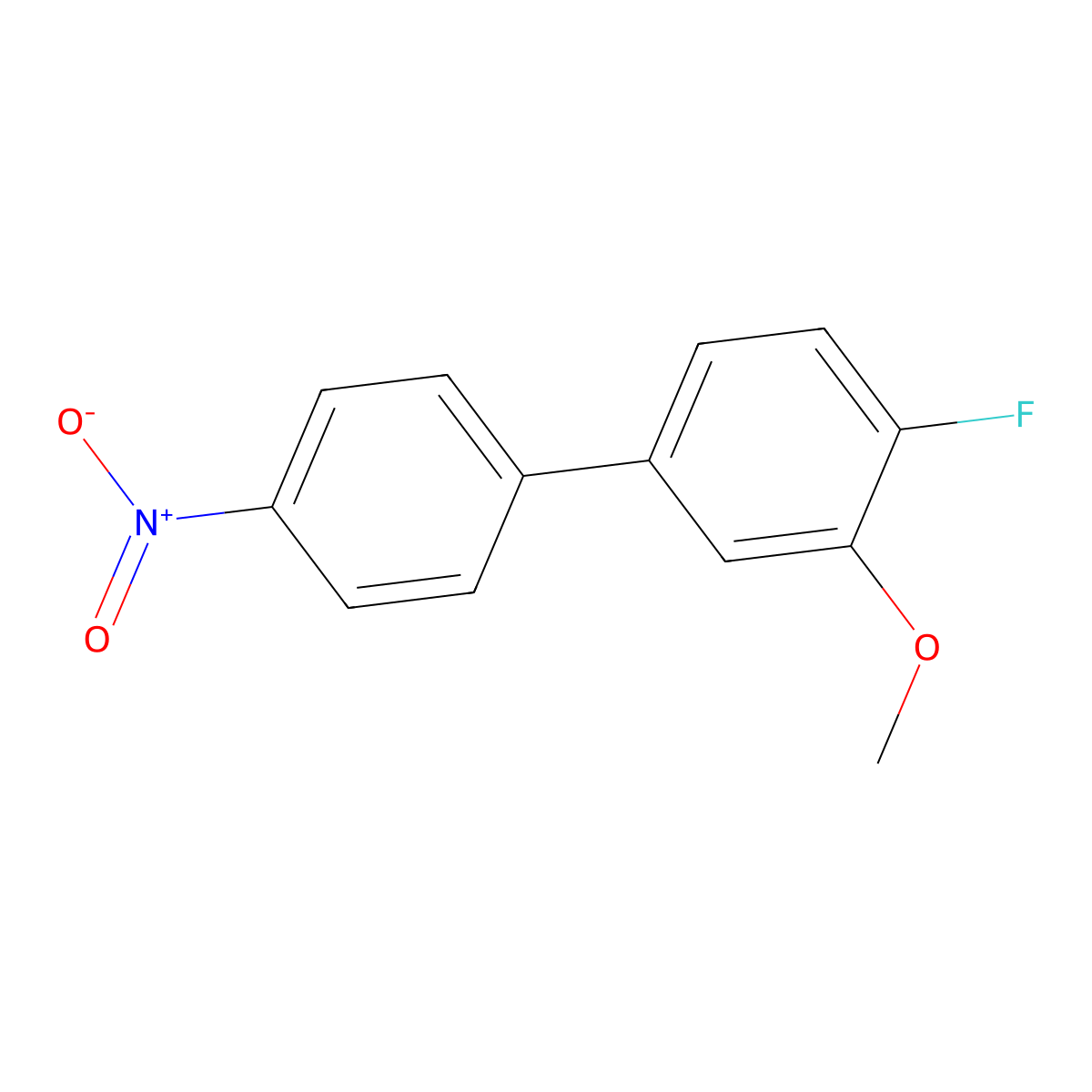 1-Fluoro-2-methoxy-4-(4-nitrophenyl)benzene molecular structure, CAS 67531-78-6