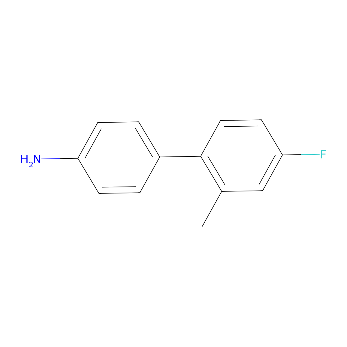 4'-Fluoro-2'-methyl[1,1'-biphenyl]-4-amine molecular structure, CAS 67531-79-7