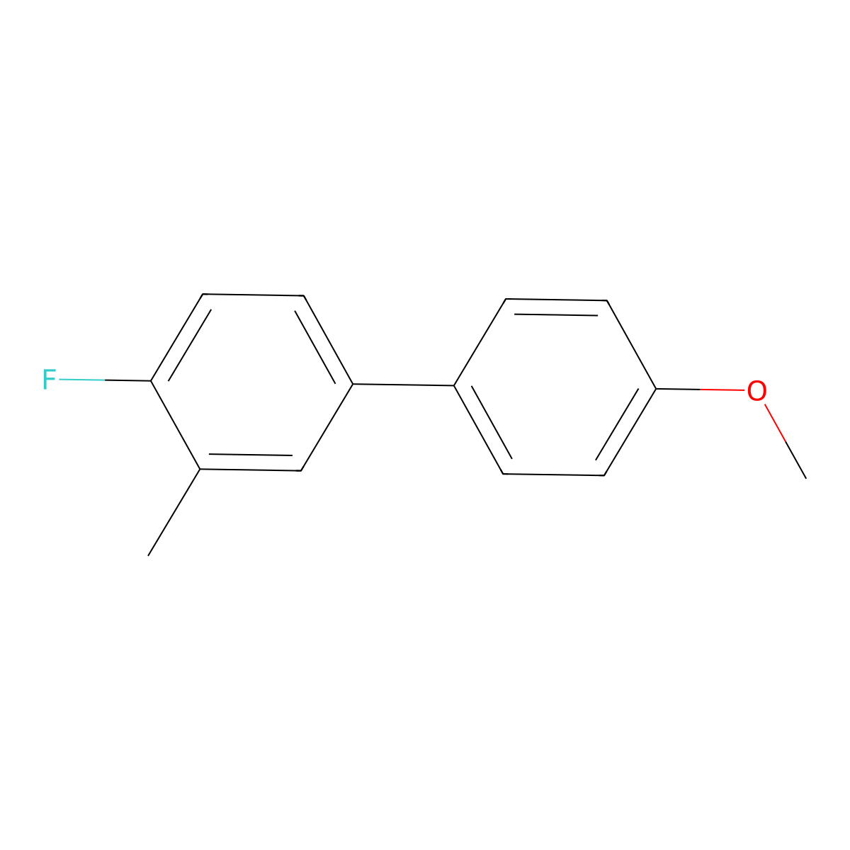1-Fluoro-4-(4-methoxyphenyl)-2-methylbenzene molecular structure, CAS 67531-80-0