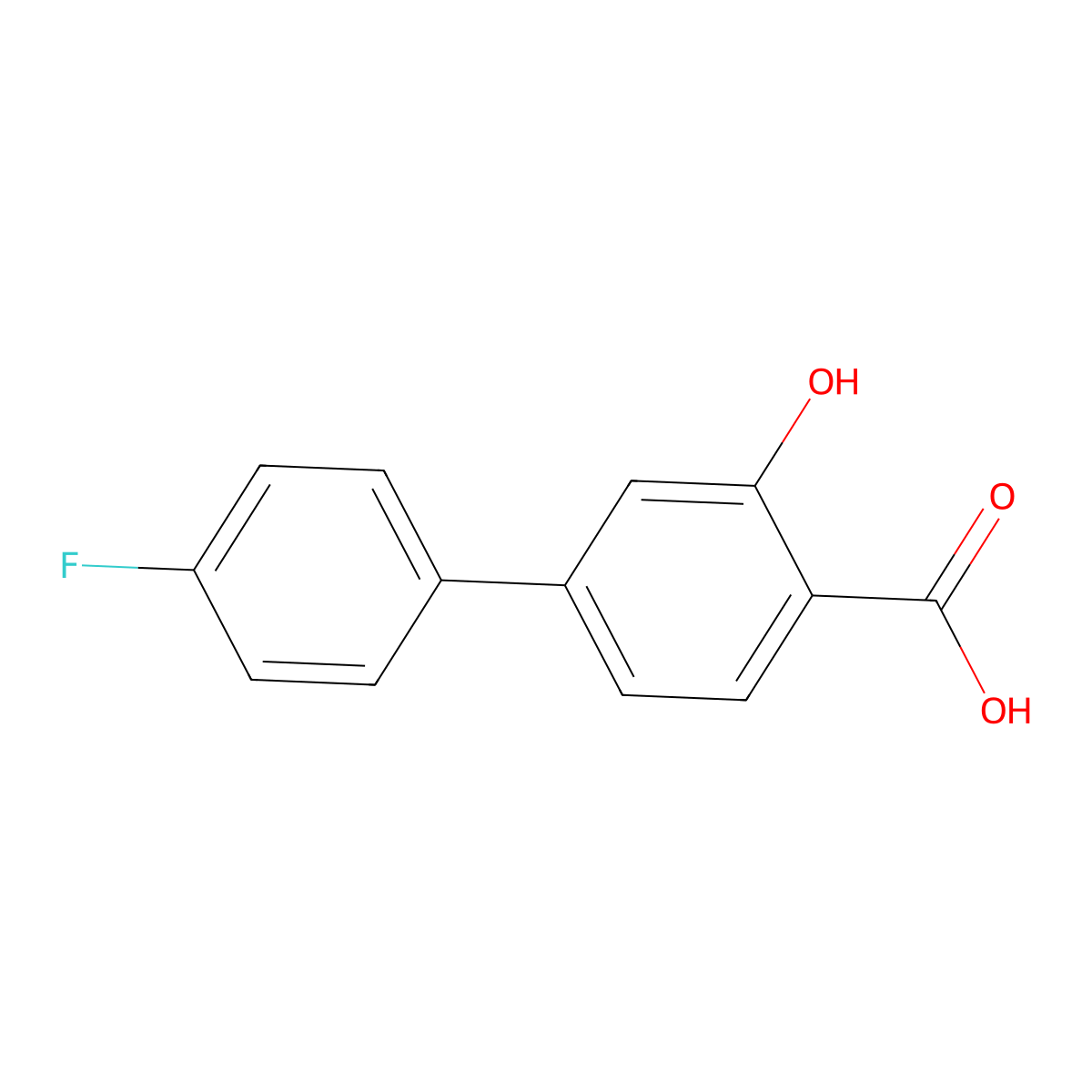 4-(4-Fluorophenyl)-2-hydroxybenzoic acid molecular structure, CAS 67531-84-4