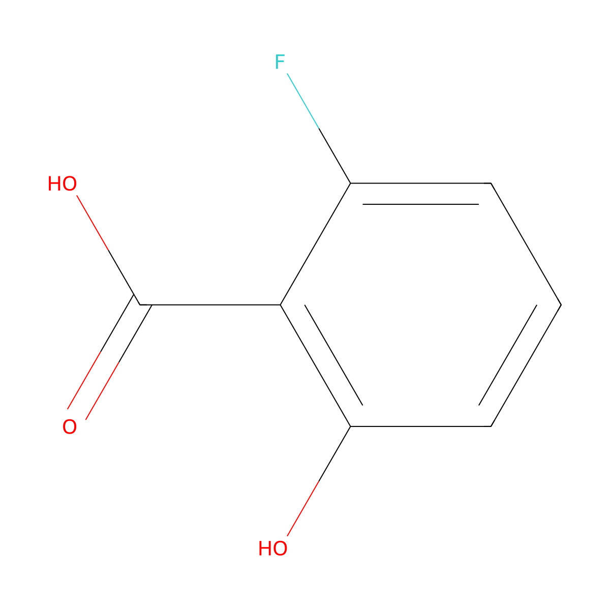 2-Fluoro-6-hydroxybenzoic acid molecular structure, CAS 67531-86-6