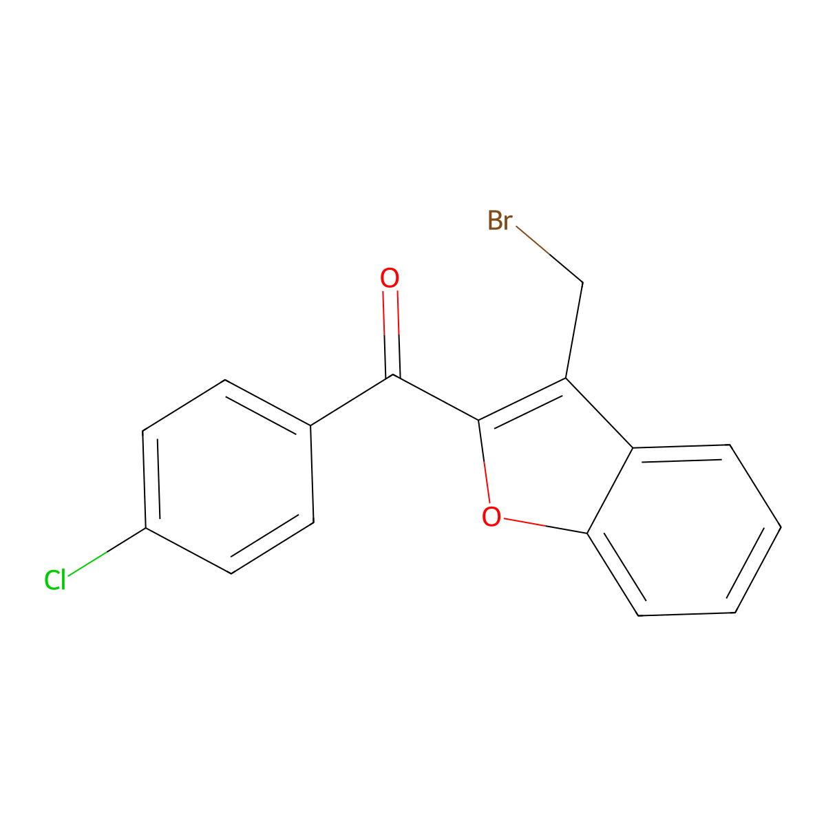 [3-(Bromomethyl)-1-benzofuran-2-yl](4-chlorophenyl)methanone molecular structure, CAS 67534-85-4