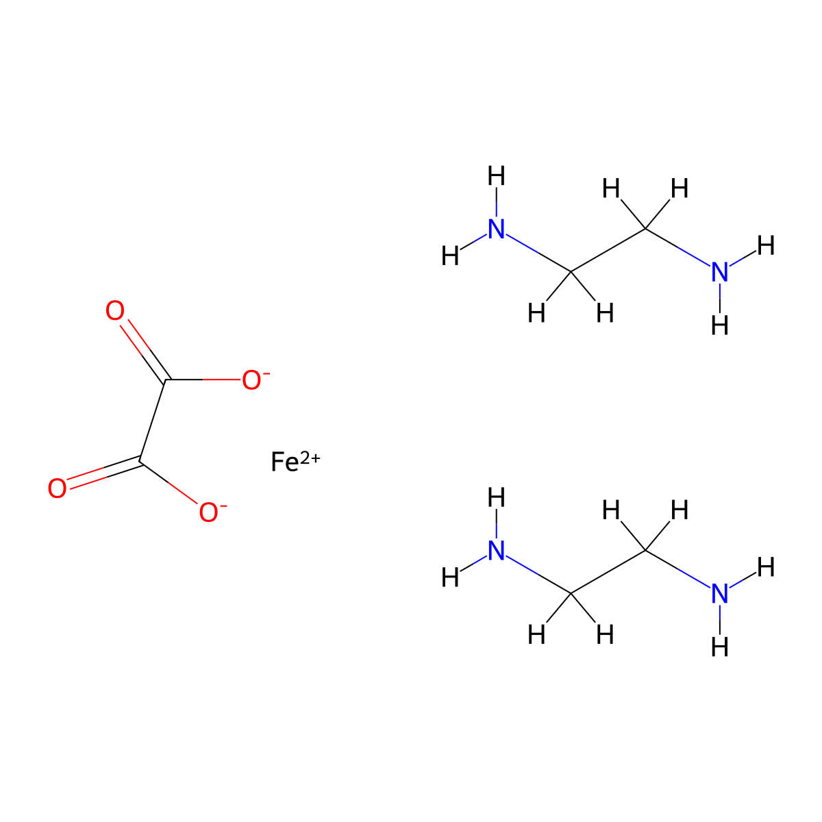Iron, bis(1,2-ethanediamine-N,N')(ethanedioato(2-)-O,O')-, (OC-6-22)- molecular structure, CAS 67537-95-5